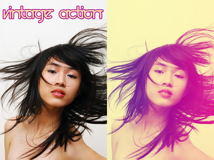 screenshot of Vintage action photoshop filter plugin