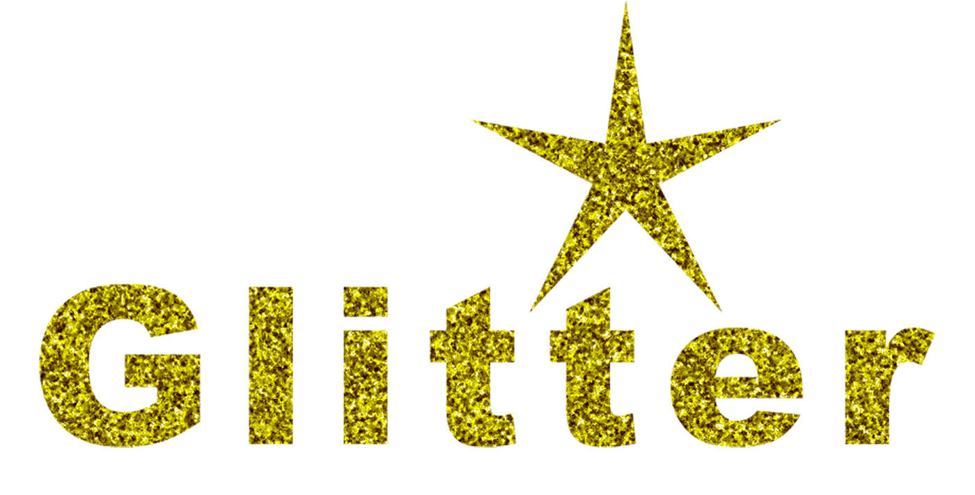 Glitter Texture Text Star