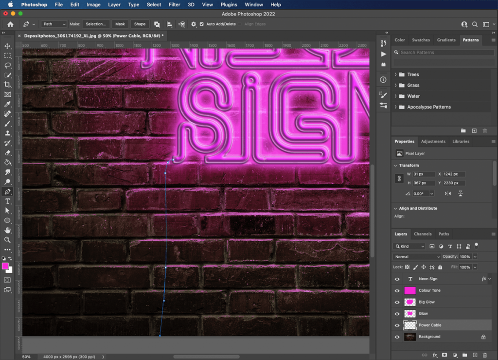 Led Sign Photoshop How to Make a Neon Sign in Photoshop (Step by Step)