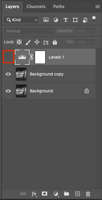 A user interface for photo editing software.