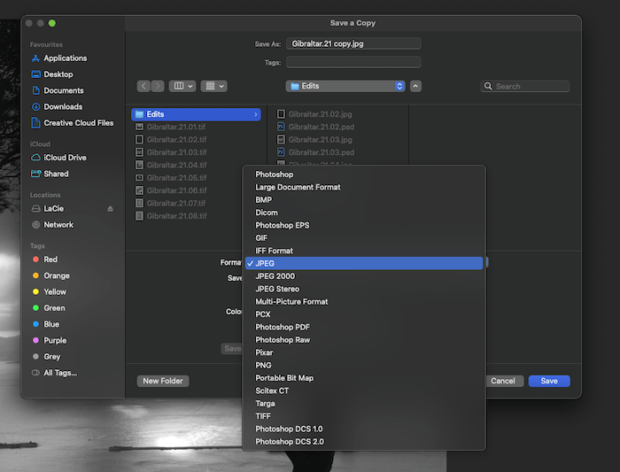 The process of creating a copy of a file.
