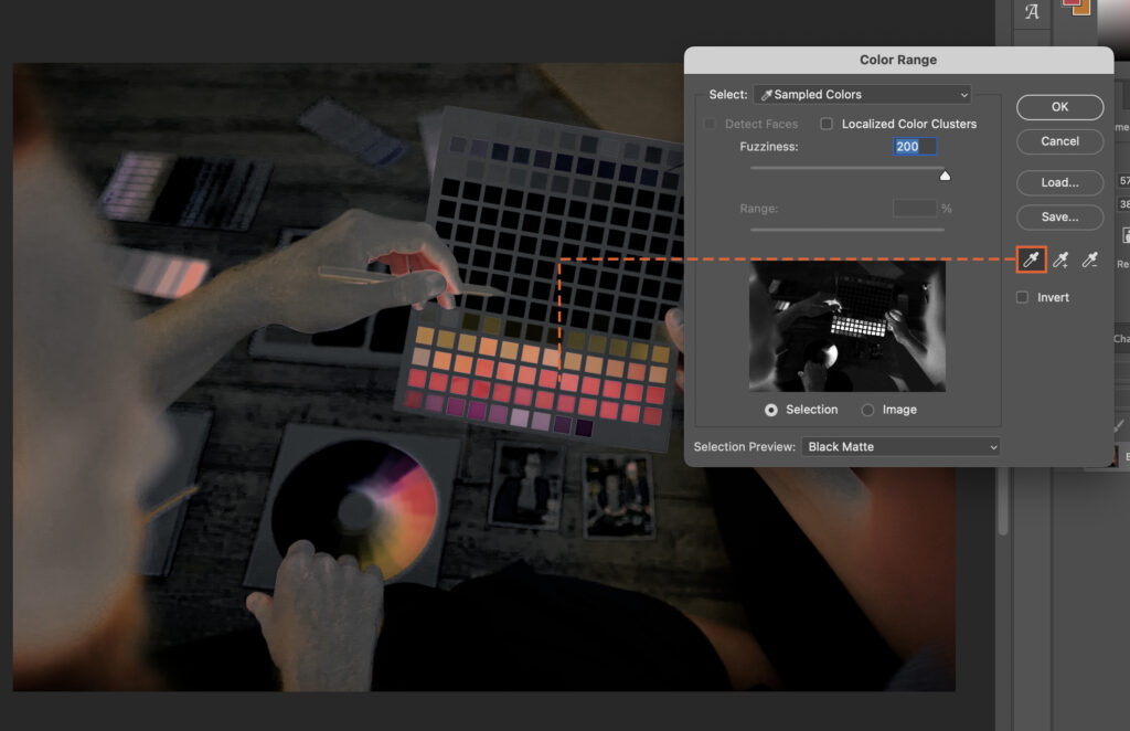 A graphic editing software, where a photo is being edited on the right side of the screen, displaying various tools and options.
