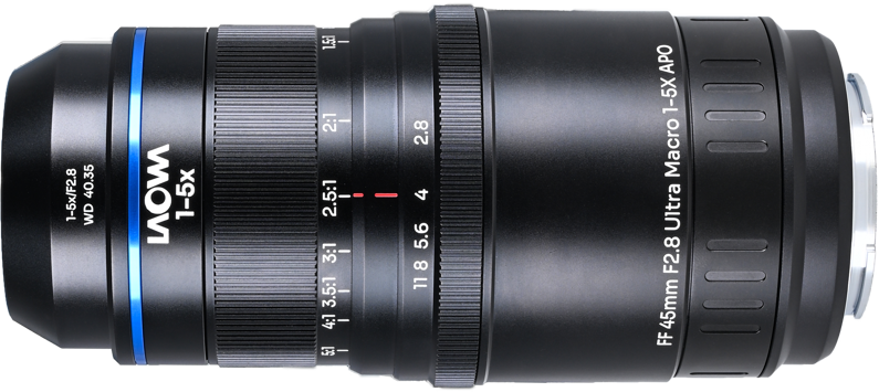 Laowa Aksen 45mm f/2.8 1-5X Ultra Macro APO