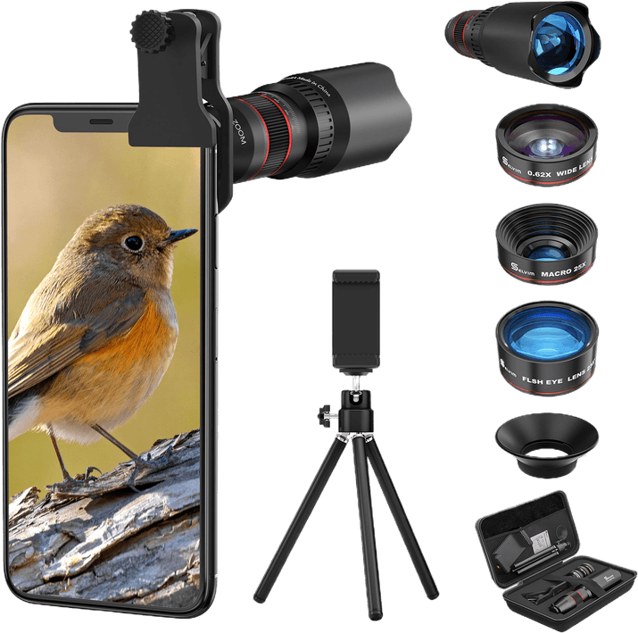 Selvim 4-in-1 Phone Lens Kit for iPhone & Android