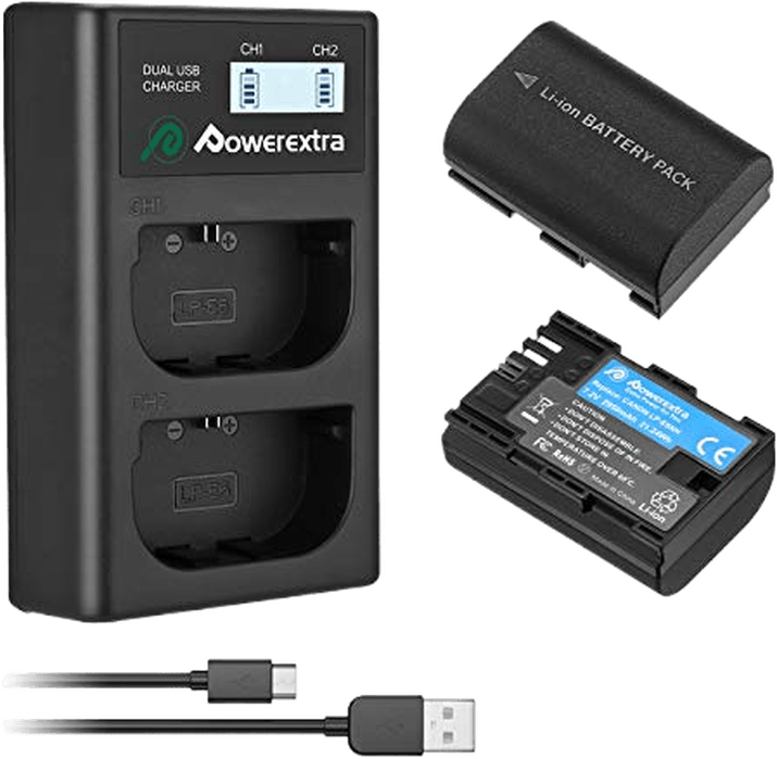 Canon LP-E6NH Battery 2-Pack and Charger